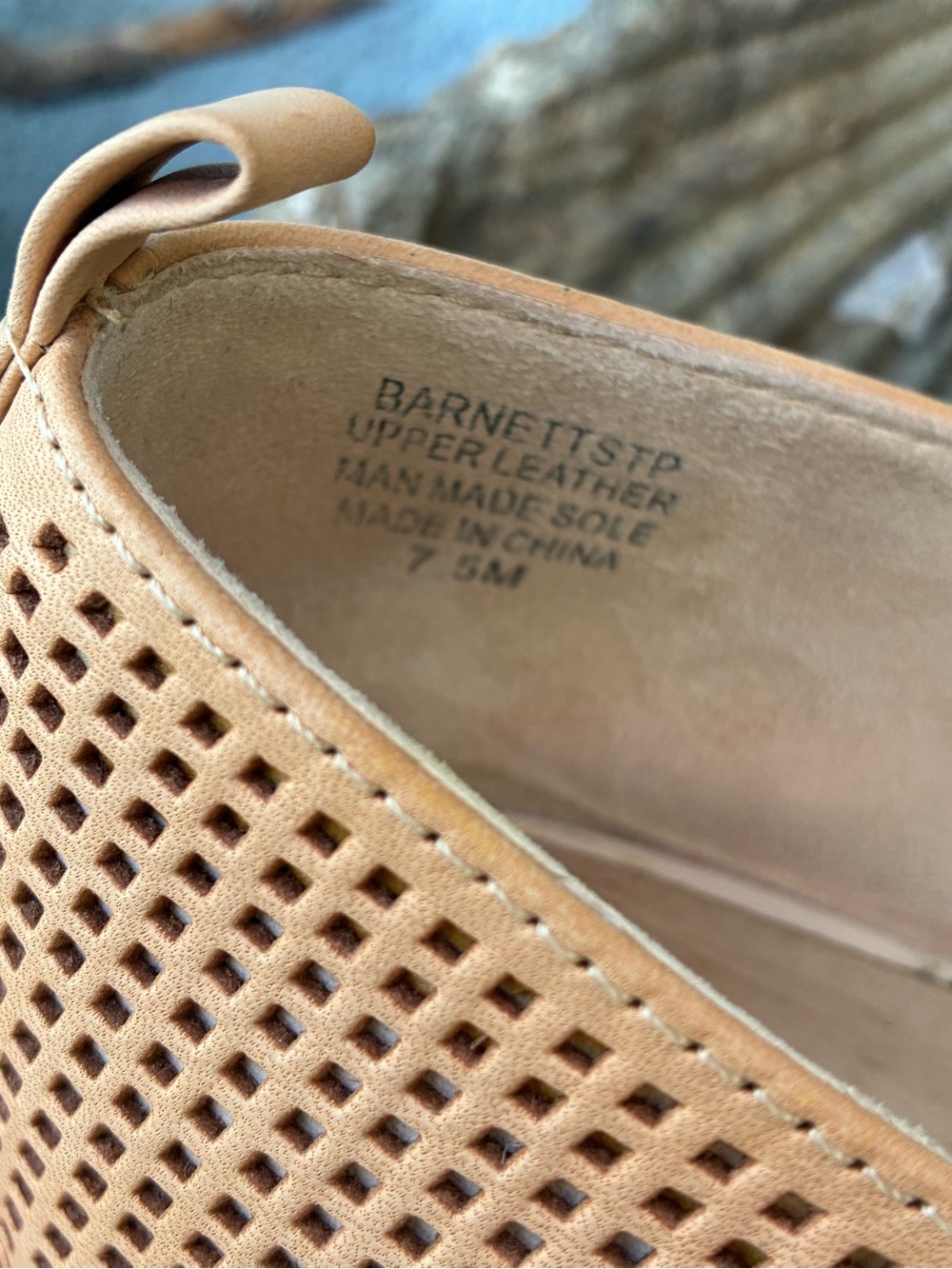 Jeffrey Campbell Women's Tan Leather Pointed Perforated Loafers - Picture 4 of 6